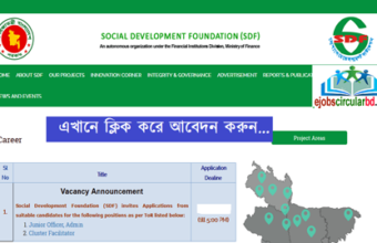 Social Development Foundation SDF Job Circular-2020