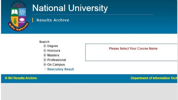 National University Update Notice | NU Honours Results